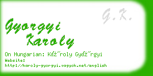 gyorgyi karoly business card